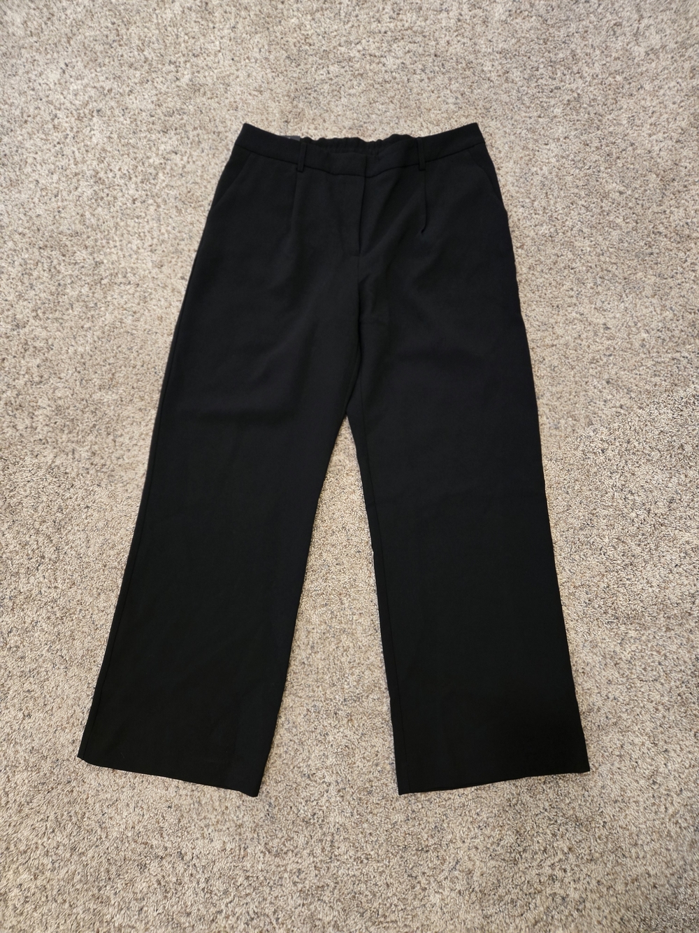 DKNY Black Wide-Leg Dress Pants